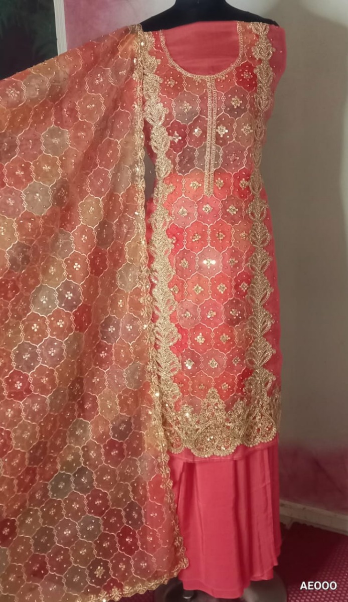 Unstitch Fully Embroided Suit